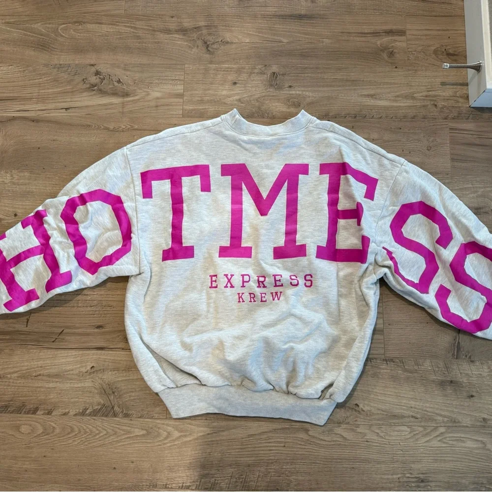 Hanes Gray and Pink Sweatshirt - Picture 1 of 3